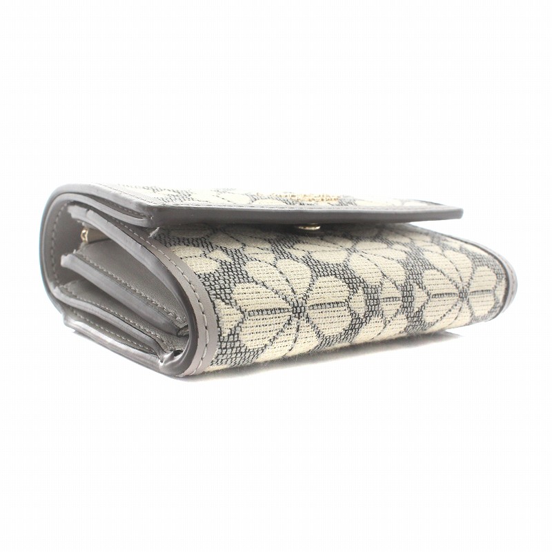 ケイトスペード KATE SPADE SPADE FLOWER JACQUARD 財布 二つ折り 小銭 