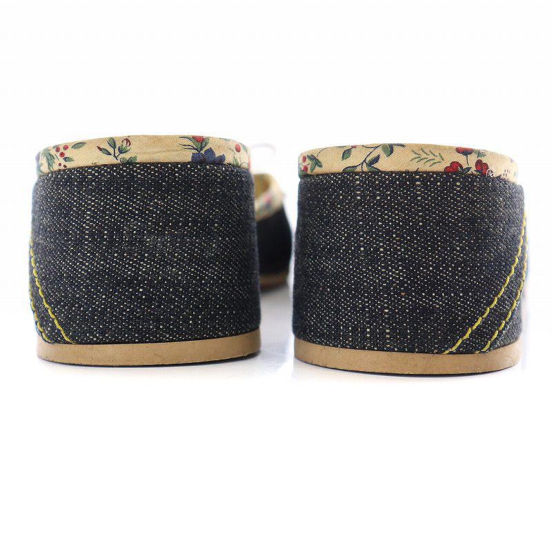 ミュウミュウ miumiu ミュール パンプス ヒール スクエアトゥ デニム