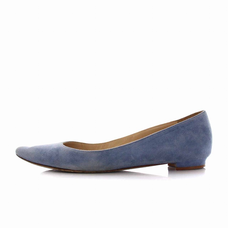 マノロブラニク MANOLO BLAHNIK フラット パンプス シューズ スエード 