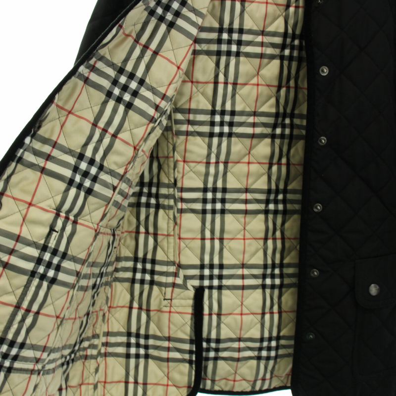 BURBERRY GOLFキルティング ジャケット ノバチェック 黒 M