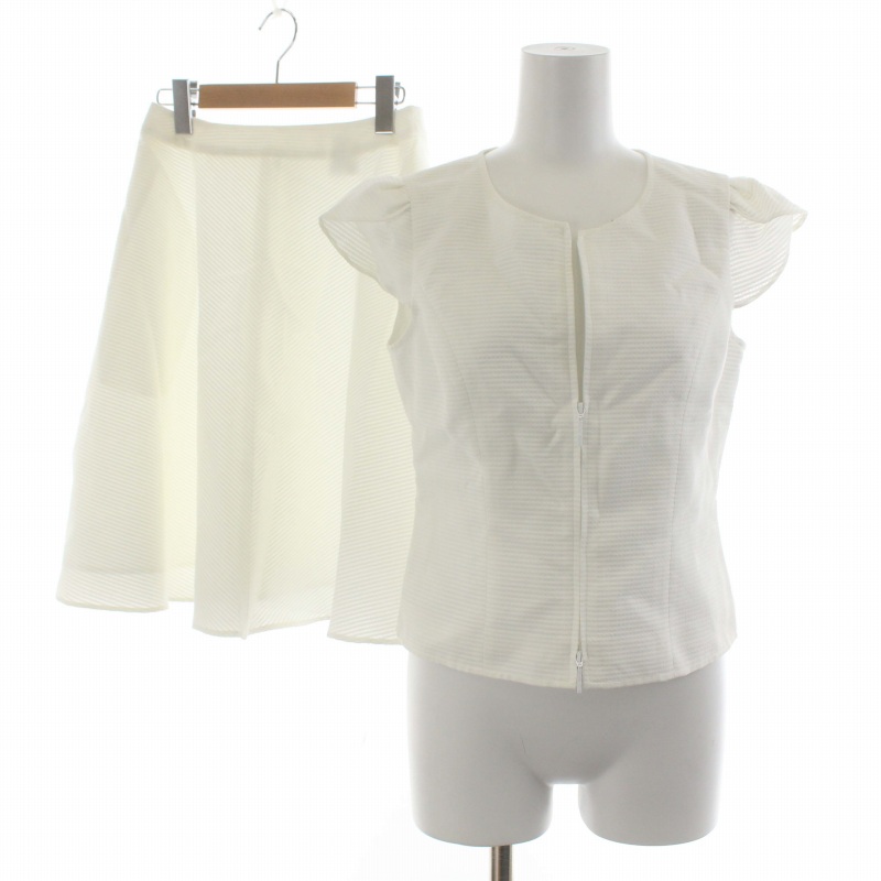 ルネ Rene スーツ セットアップ 上下 ノーカラージャケット フレア  