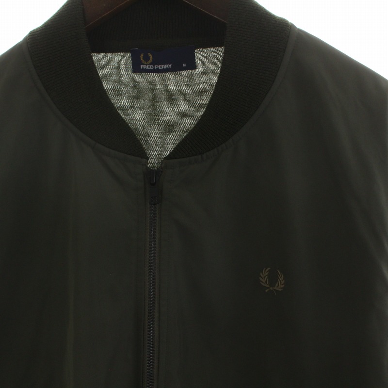 フレッドペリー FRED PERRY ブルゾン ジップアップ ニット切替 ロゴ