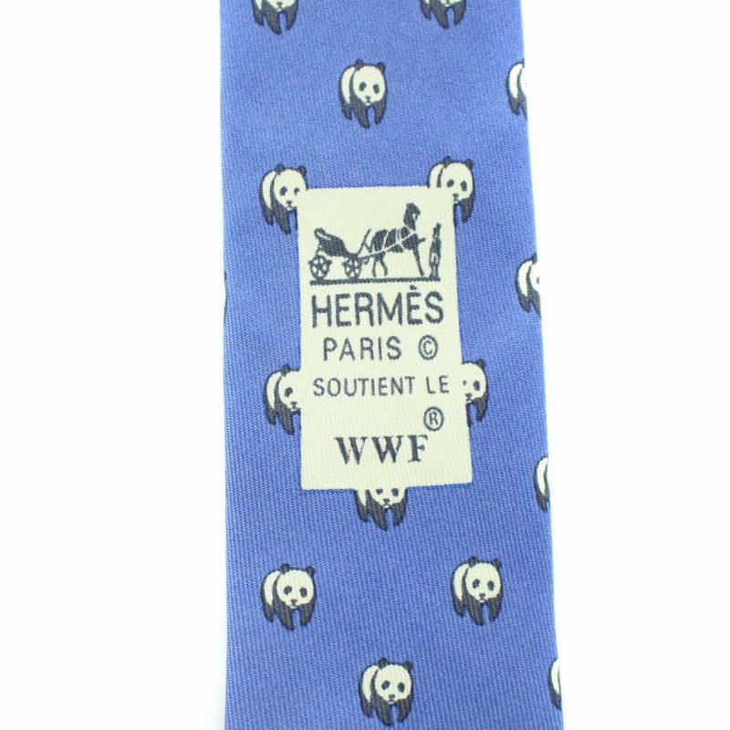 エルメス HERMES 世界自然保護基金 WWF コラボ ネクタイ レギュラー 