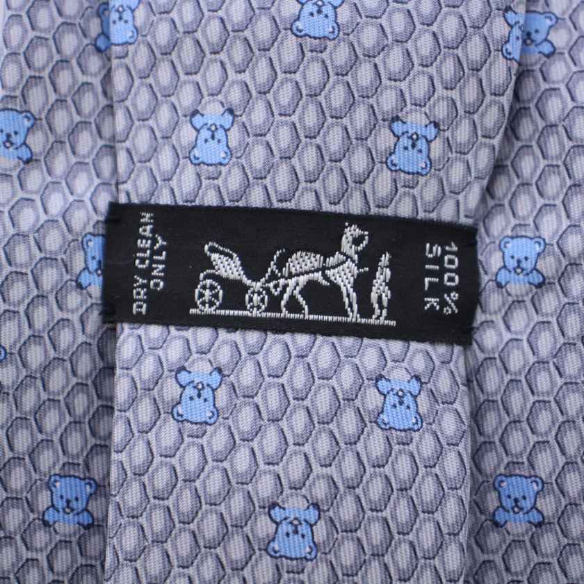 【美品】HERMES シルクネクタイ　コアラ柄 未使用品 楽天市場】エルメス シルク ネクタイ 中古 Aランク コアラ柄 HERMES
