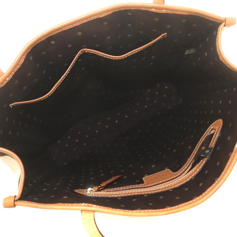ケイトスペード KATE SPADE トートバッグ キャンバス レザー ボーダー 