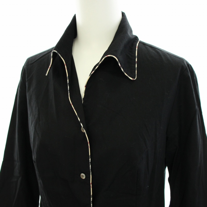BURBERRY LONDON　シャツ　ブラック　Ｓ Burberry London Button Up Shirt Black Gray Check size 15.5