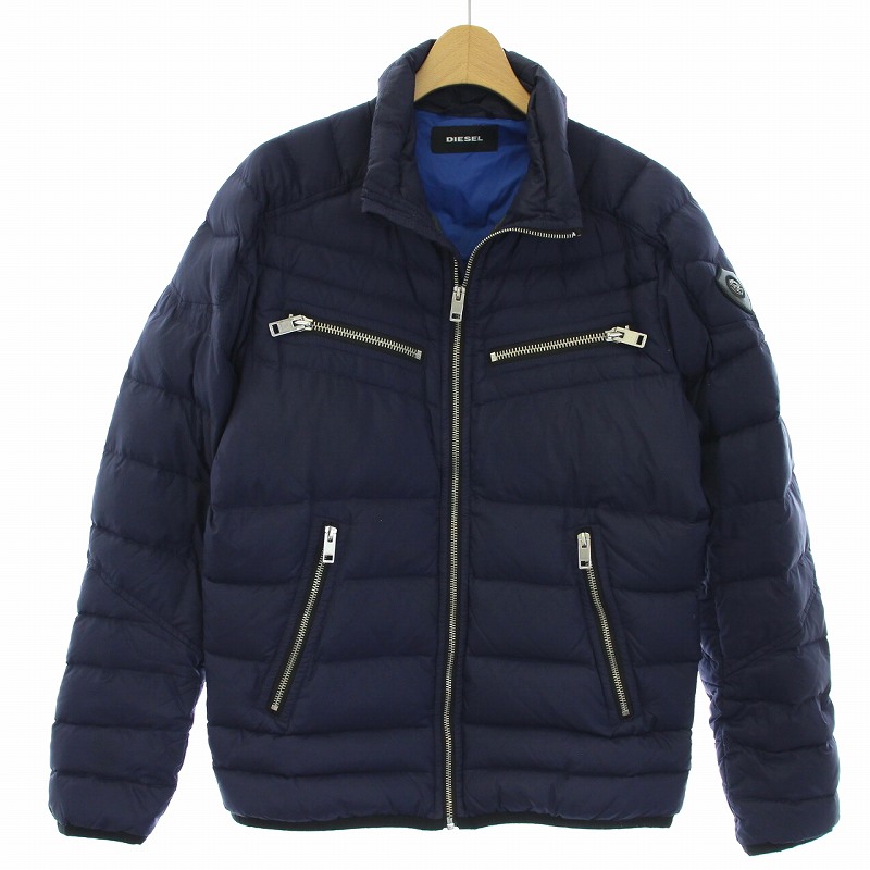 ディーゼル DIESEL ダウンジャケット ジップアップ アウター S 紺 