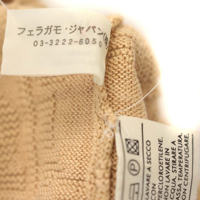 サルヴァトーレフェラガモ Salvatore Ferragamo 半袖ニット Vネック 