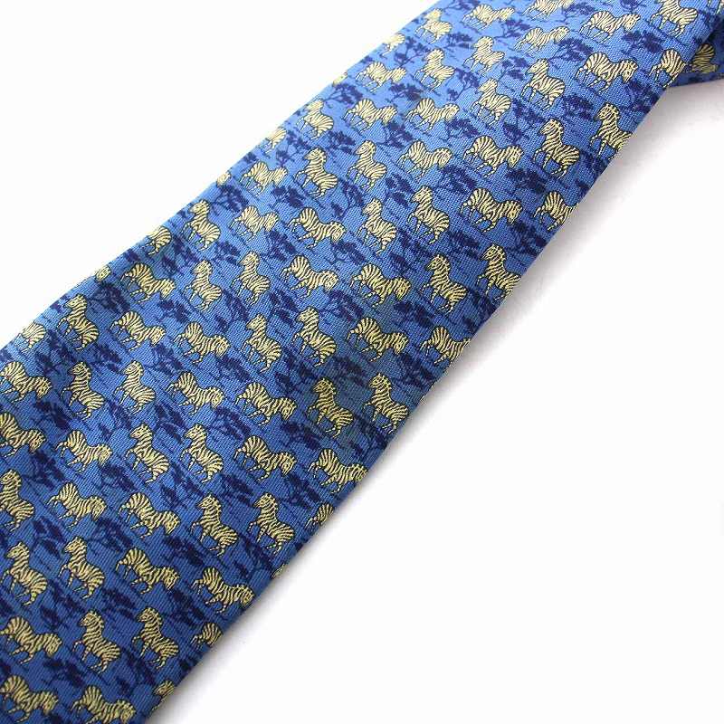 HERMES エルメス ネクタイ グレー シマウマ アニマル 【公式通販】