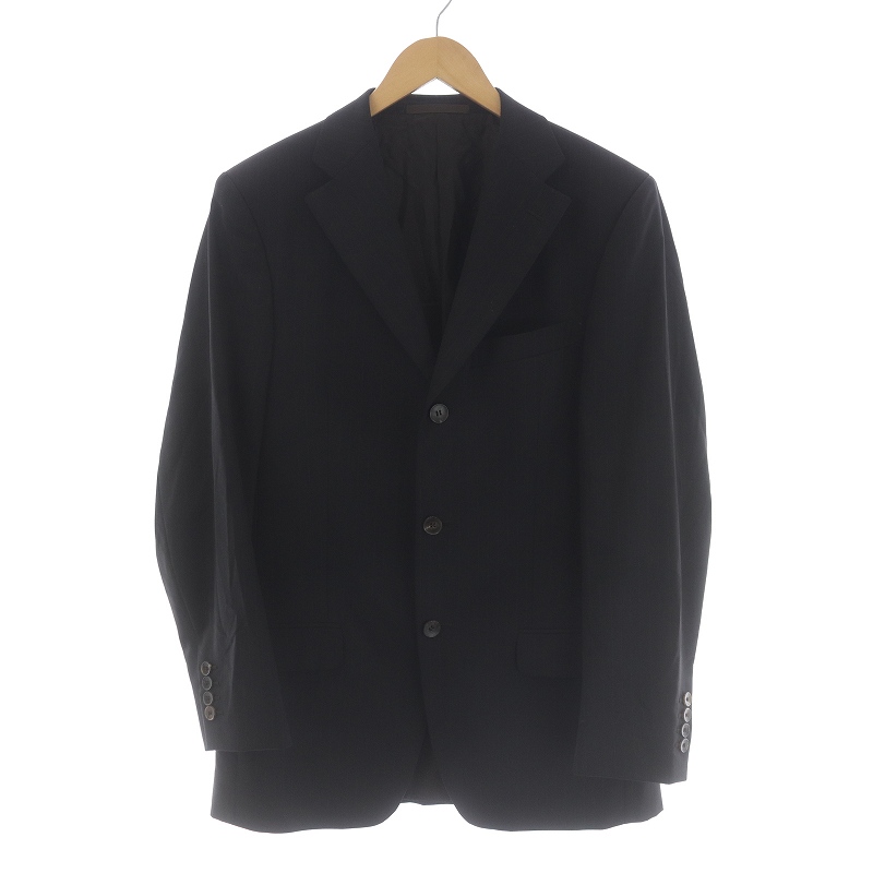 グッチ GUCCI テーラードジャケット シングル 3B ストライプ ウール 黒 