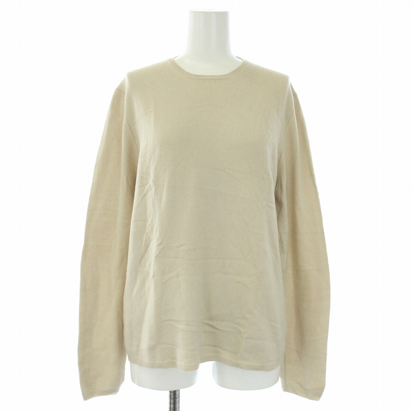 プラダ PRADA ニット セーター 長袖 クルーネック 44 L ベージュ /TK 
