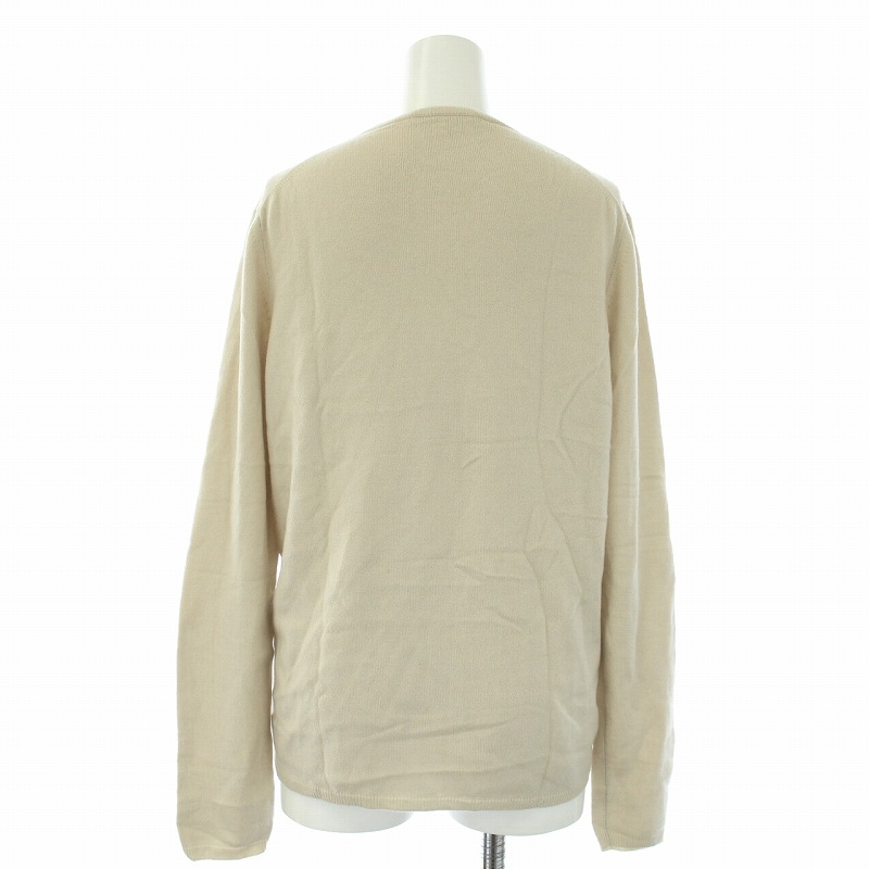 プラダ PRADA ニット セーター 長袖 クルーネック 44 L ベージュ /TK 