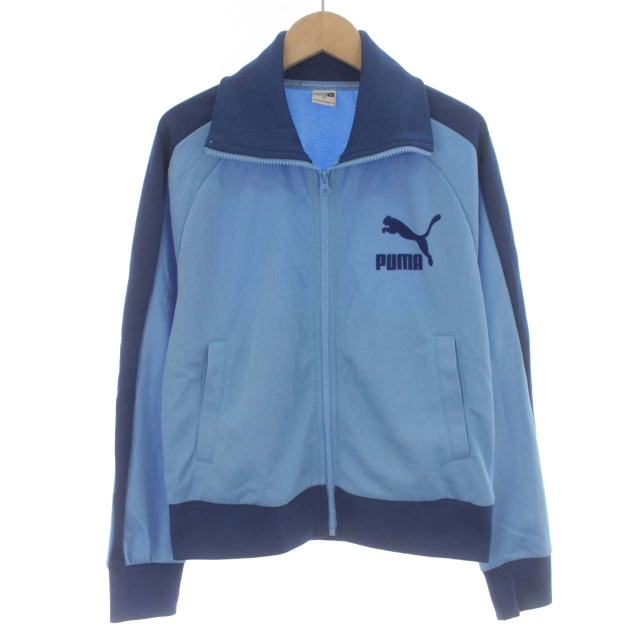 プーマ PUMA トラックジャケット ジャージ ショート丈 ライン ロゴ S 