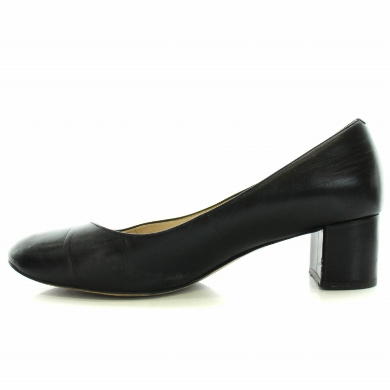 コールハーン COLE HAAN パンプス ラウンドトゥ ヒール レザー 6.5B 