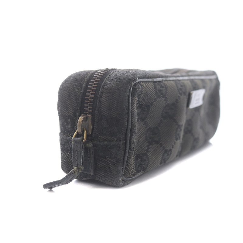 グッチ GUCCI ペンケース 筆箱 GG柄 キャンバス 黒 ブラック カーキ 
