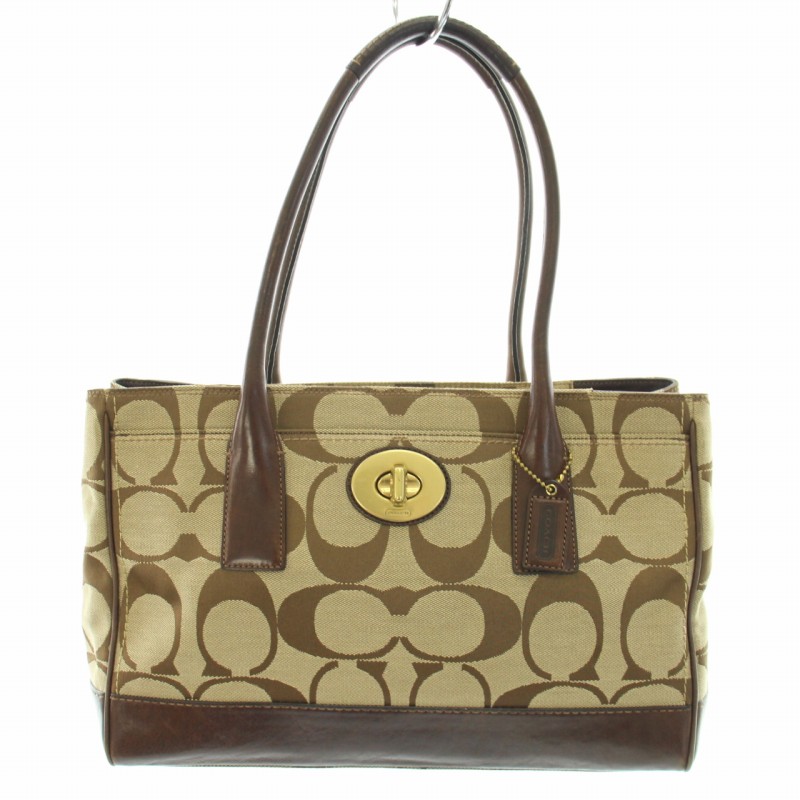 コーチ COACH トートバッグ ハンドバッグ シグネチャー柄 ロゴチャーム 