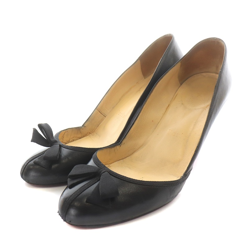 Christian Louboutin ルブタン パンプス 黒 ラウンドトゥ パンプス