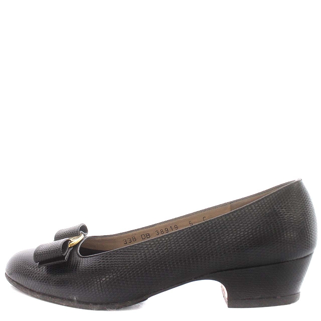 サルヴァトーレフェラガモ Salvatore Ferragamo パンプス リザード型 