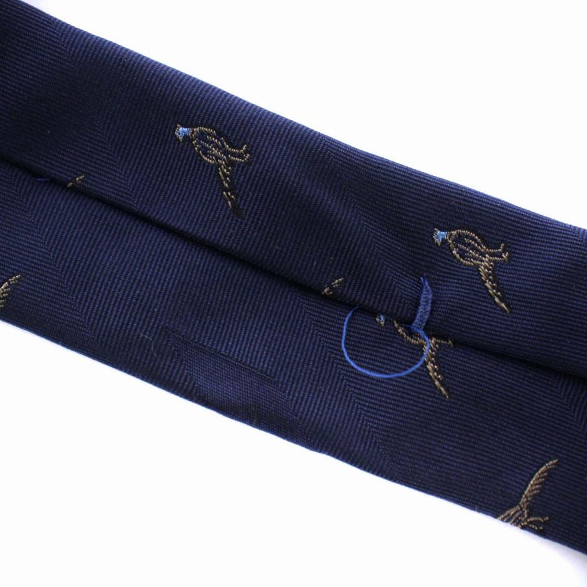 サルヴァトーレフェラガモ Salvatore Ferragamo ネクタイ 鳥柄 シルク