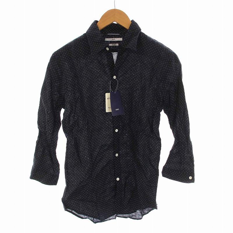 未使用品 シップス SHIPS Slim Fit スリムフィット シャツ ドット 