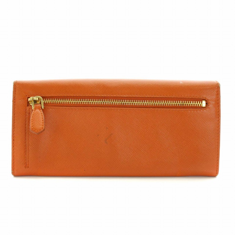 ギャランティカード付き　PRADA オレンジ 三つ折り財布 A様専用 PRADA 三つ折り財布 オレンジ - メルカリ