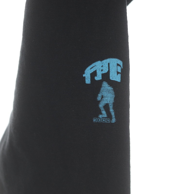 A BATHING APE SHARK BD長袖シャツ ブルーグレー M A BATHING APE 'SHARK ONE POINT L/S TEE'シャーク ワンポイント
