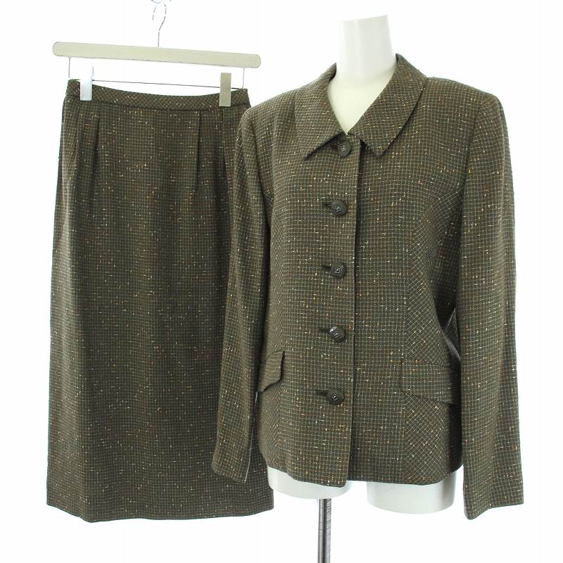 レリアン Leilian スーツ セットアップ 上下 ジャケット 肩パット入  