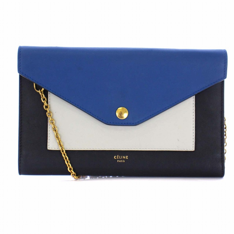 セリーヌ CELINE ラージラップチェーンショルダーウォレット 長財布 