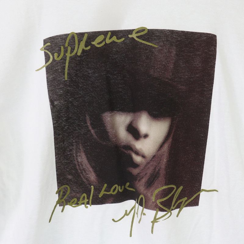 Supreme Mary J. Blige Tee Lサイズ Supreme Mary J. Blige Tee white