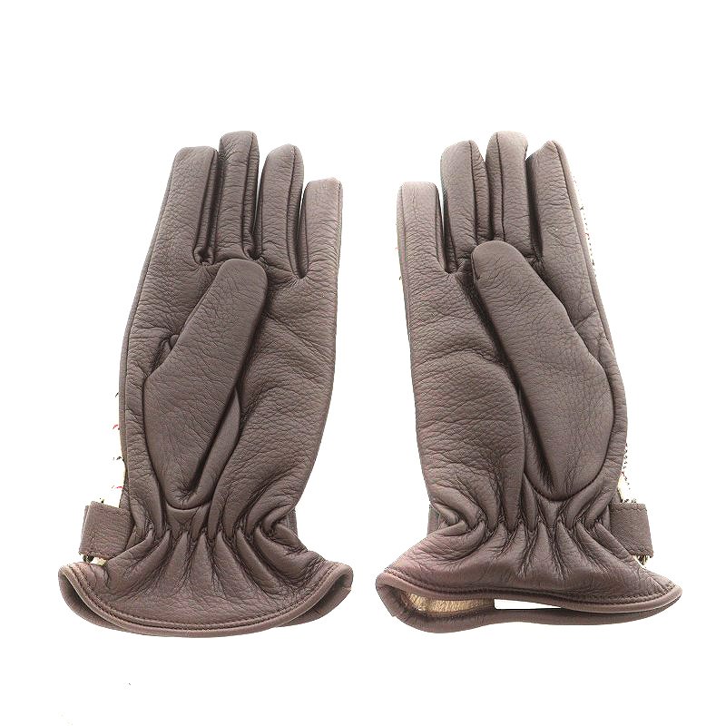 メゾンマルジェラ 14 Maison Margiela 14 手袋 チェック柄 ウール