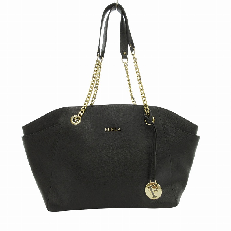 美品　フルラ　トートバッグ　レザー　ブラック　チャーム　ゴールド金具　ロゴ 楽天市場】【バッグ】FURLA フルラ トートバッグ ショルダー