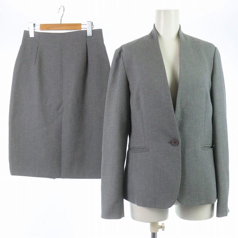 未使用⭐︎UNITED ARROWS 現行品 スラブ ノーカラー パンツスーツ 未使用⭐︎UNITED ARROWS 現行品 スラブ ノーカラー パンツ