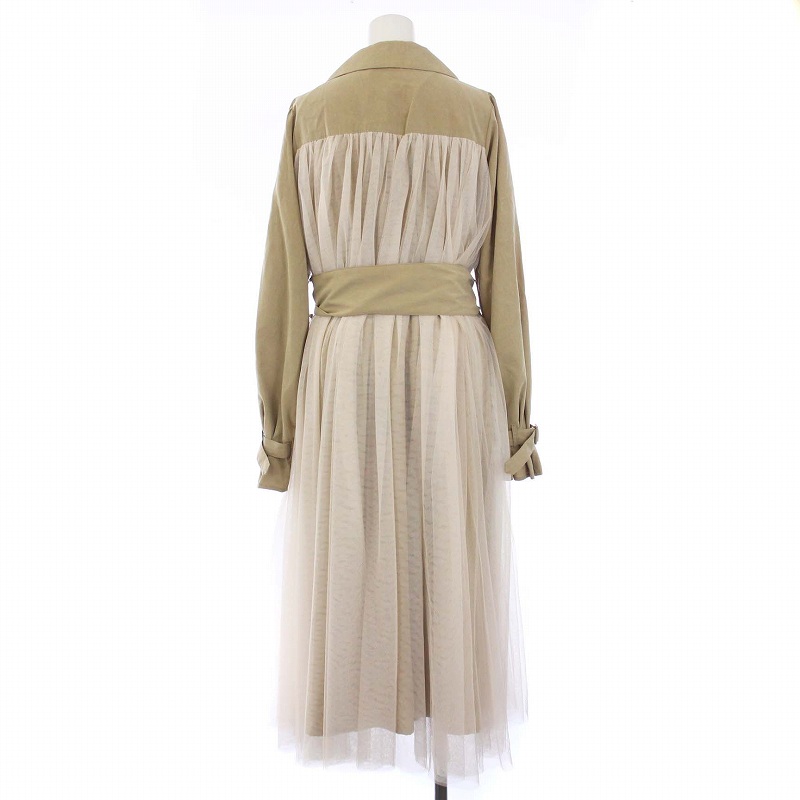 ラベルエチュード la belle Etude チュールトレンチコート ベルト付き  