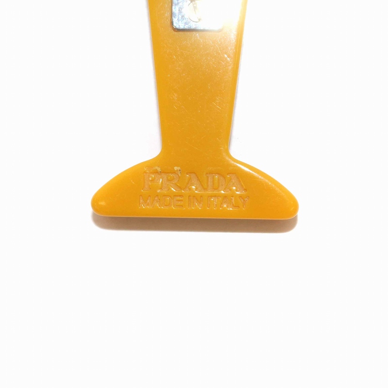 プラダ PRADA ブローチ ピンブローチ 飛行機 黄色 イエロー 緑