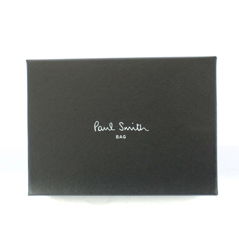 新品★ポールスミス★マーケトリーストライプラビット３つ折り財布★ブラック黒 ポールスミス PAUL SMITH マーケトリーストライプラビット 三