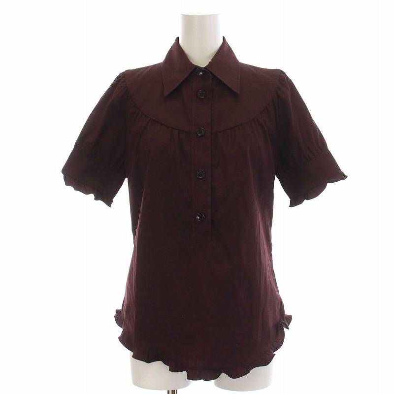 miumiu ミュウミュウ フリルブラウス 半袖ブラウス