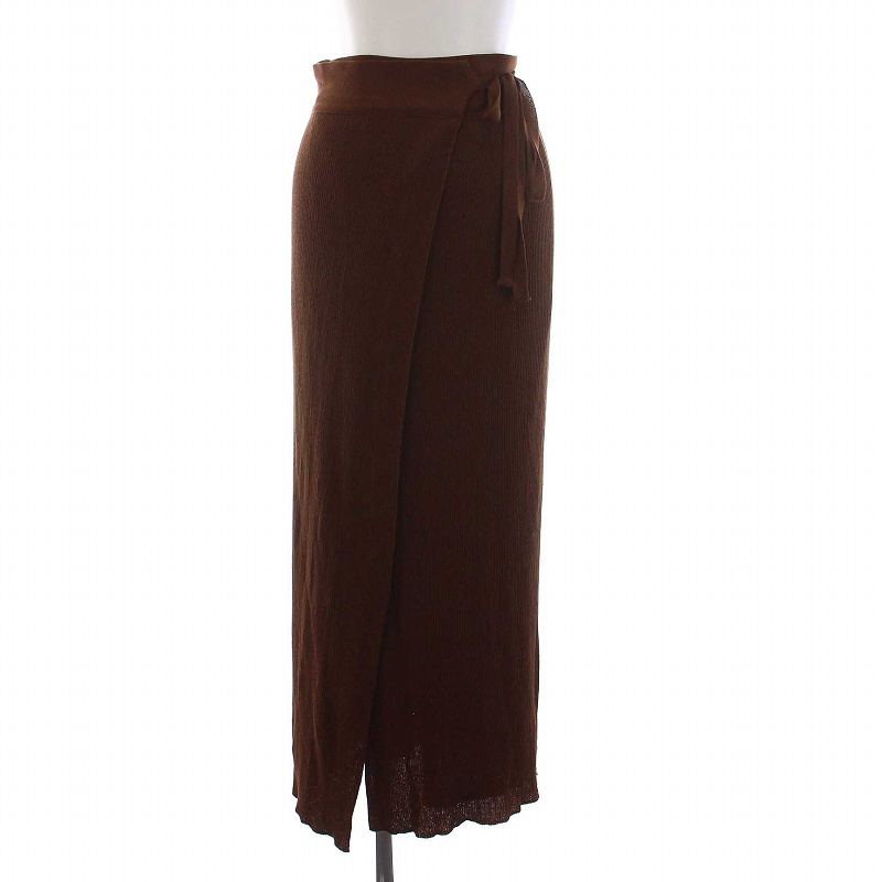 タン TAN SOFT SHINY WRAPPED SKIRT ラップスカート ロング 茶 タン TAN SOFT SHINY WRAPPED SKIRT ラップスカート ロング 茶
