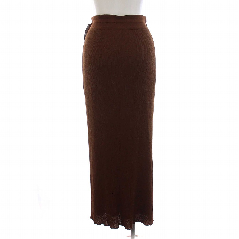 タン TAN SOFT SHINY WRAPPED SKIRT ラップスカート ロング 茶 タン TAN SOFT SHINY WRAPPED SKIRT ラップスカート ロング 茶