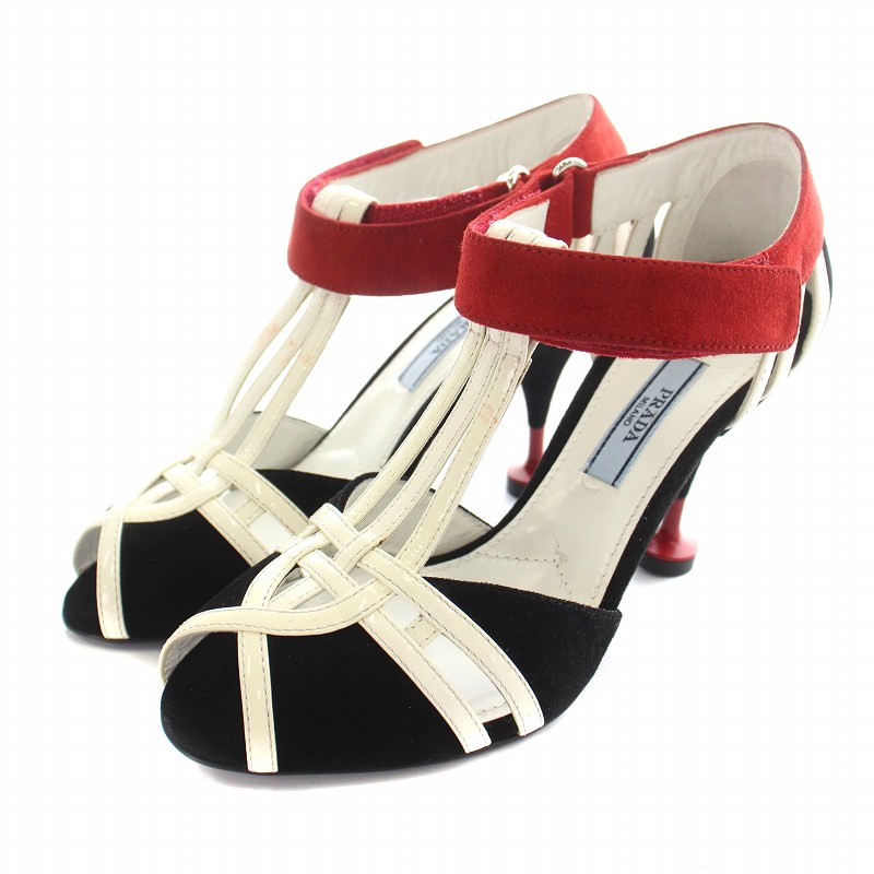 プラダスエードサンダル ✨美品✨ プラダ スエード クロス ストラップ