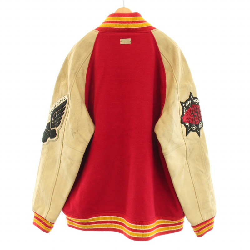 ECKO レッドレザー スタジャン