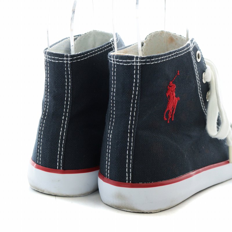 新品 ラルフローレン ハイカットスニーカー 27cm　紺  キャンバス ポニー POLO RALPH LAUREN ポロラルフローレン スニーカー ハイカット