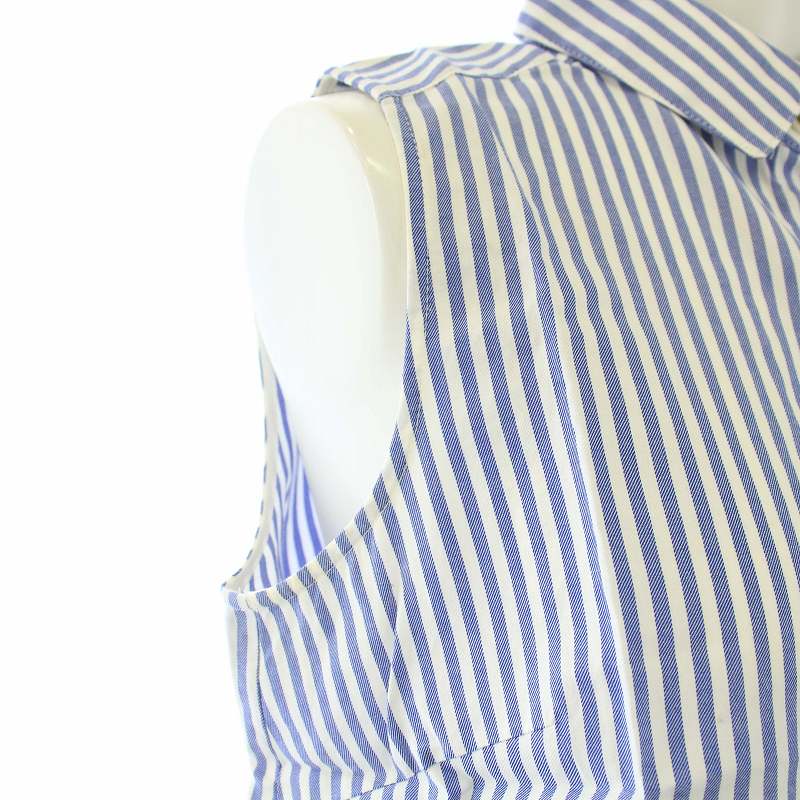BURBERRY BLUE LABEL - BURBERRY BLUE LABEL ボウタイ付き ノースリーブ ホースボタン バーバリーブルーレーベル BURBERRY BLUE LABEL ノースリーブ