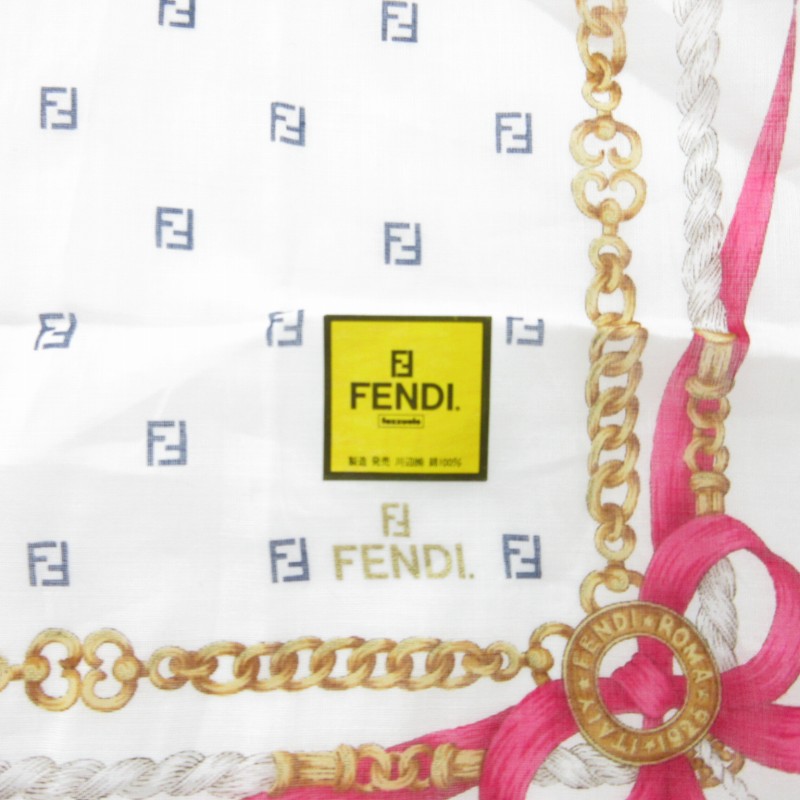 FENDI 新品ハンカチスカーフ フェンディ FENDI バンダナ ハンカチ スカーフ 首飾り ズッカ