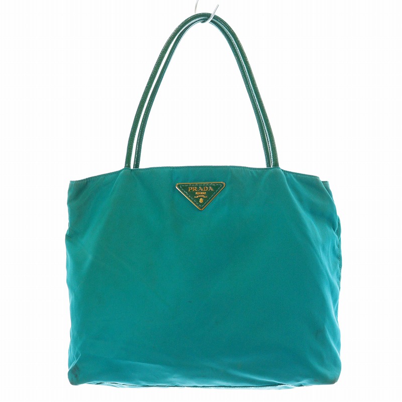 プラダ PRADA トートバッグ ハンドバッグ ナイロン エナメル ライト 