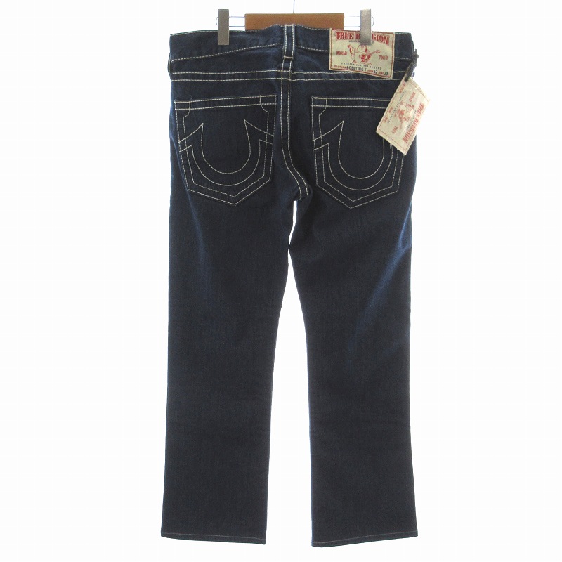 TRUE RELIGION デニムパンツ ブラック (メンズ W34) 中古 古着 S0140 