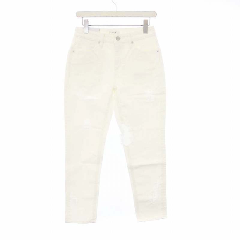 未使用品 クラネ CLANE PLAY BOLD CRASH WHT デニムパンツ ジーンズ 