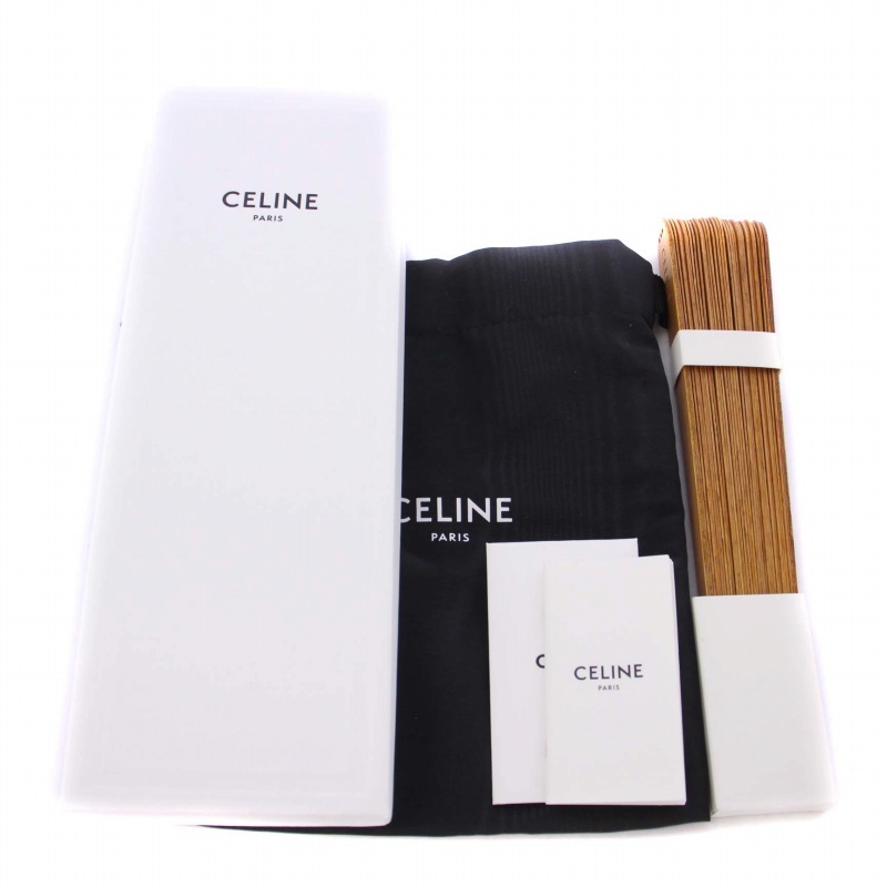 レア　セリーヌ　ビンテージ　扇子　トリオンフ CELINE - CELINE セリーヌトリオンフ ファン バンブー 扇子