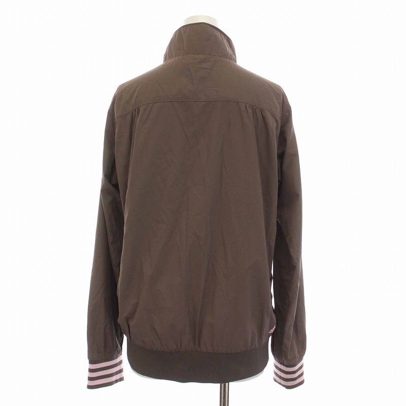 adidas ブラウン ジップアップジャケットトラックジャケット 茶色 L