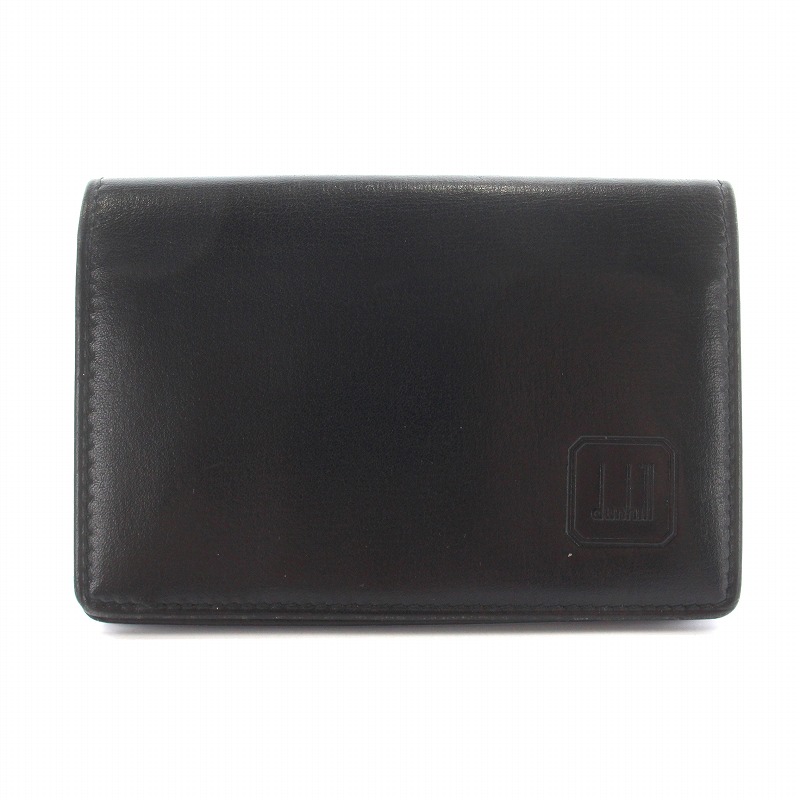 dunhill ブラックレザー 名刺入れ dunhill Dunhill ダンヒル レザー 手帳カバー 手帳 カード入れ