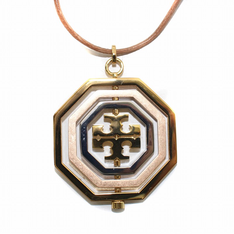 トリーバーチ TORY BURCH ネックレス ペンダント ロゴ ゴールド色 